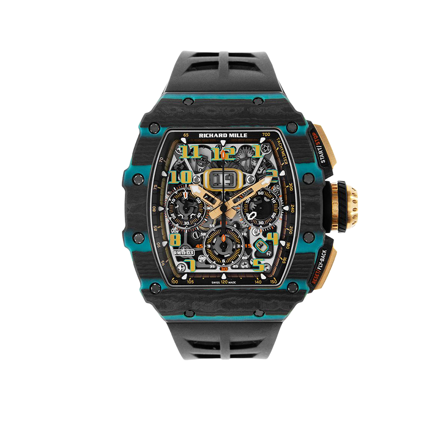 RM 11-03 Turquoise Quartz TPT, Ultimate Edition, Skeleton Dial, 50 mm