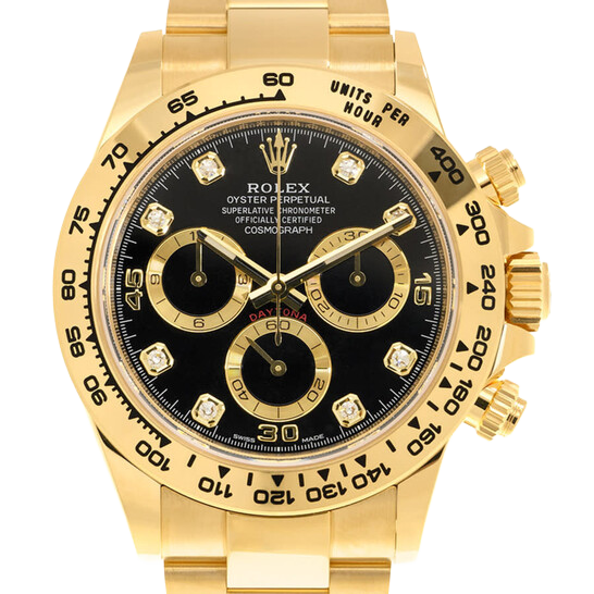 Daytona 40mm 116508 Cosmograph Daytona 18K with Black Dial