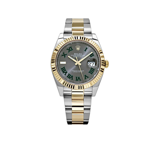 Datejust 41mm Yellow Gold Stainless Steel Wimbledon Slate Dial Oyster 126333