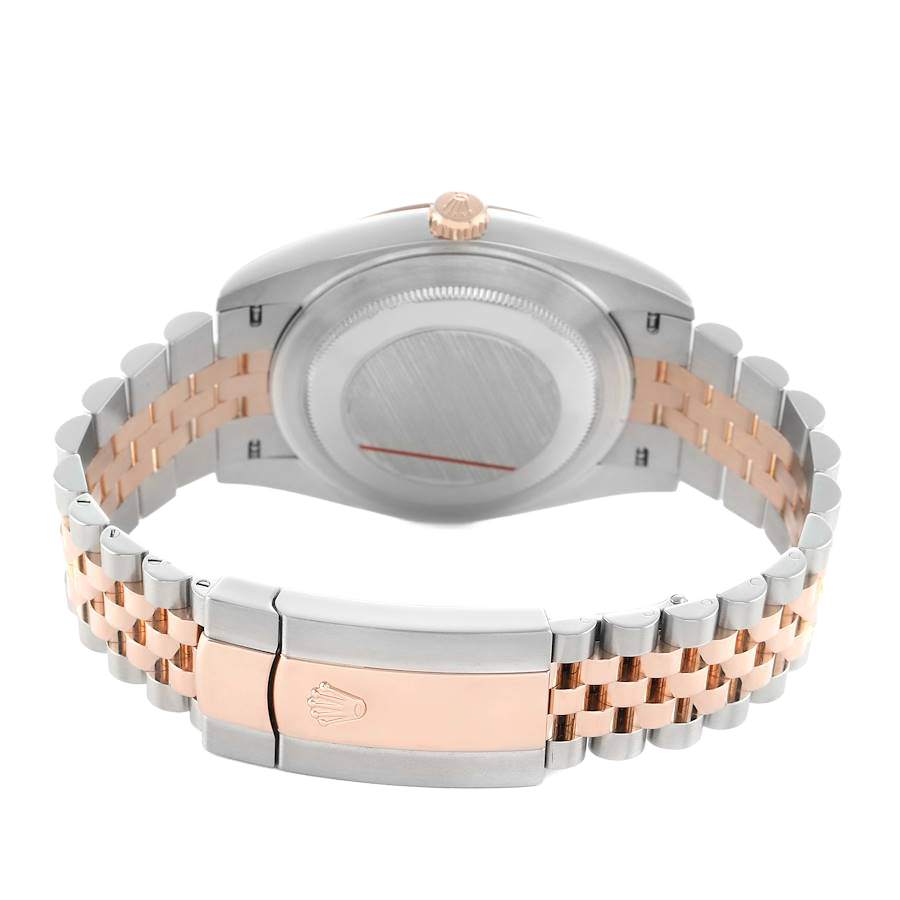 Datejust 41 Steel Everose Gold Sundust Diamond Dial Mens Watch 126331
