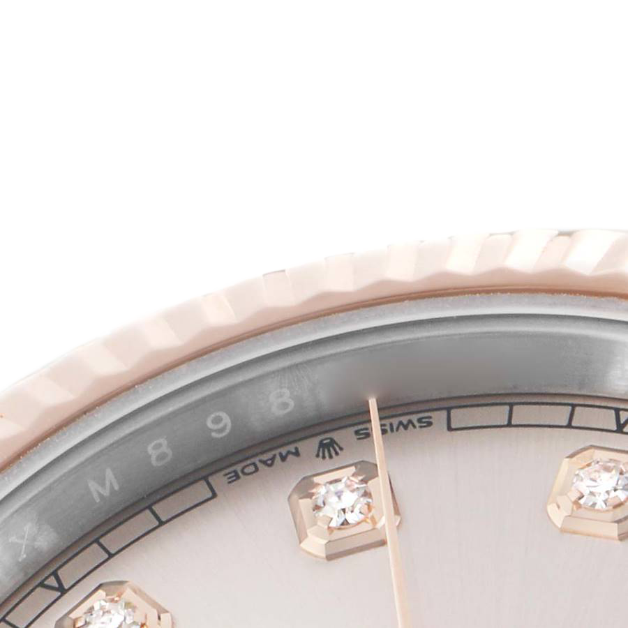Datejust 41 Steel Everose Gold Sundust Diamond Dial Mens Watch 126331