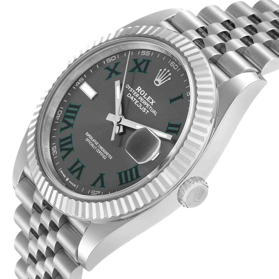 Datejust 41mm 126334 Wimbledon Stainless Steel Slate Dial Oyster