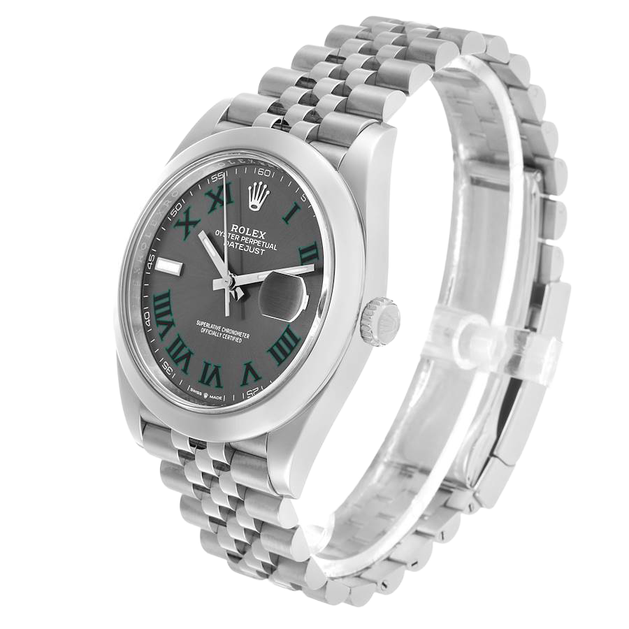 Datejust 41mm Wimbledon Dial Steel Mens Watch 126300
