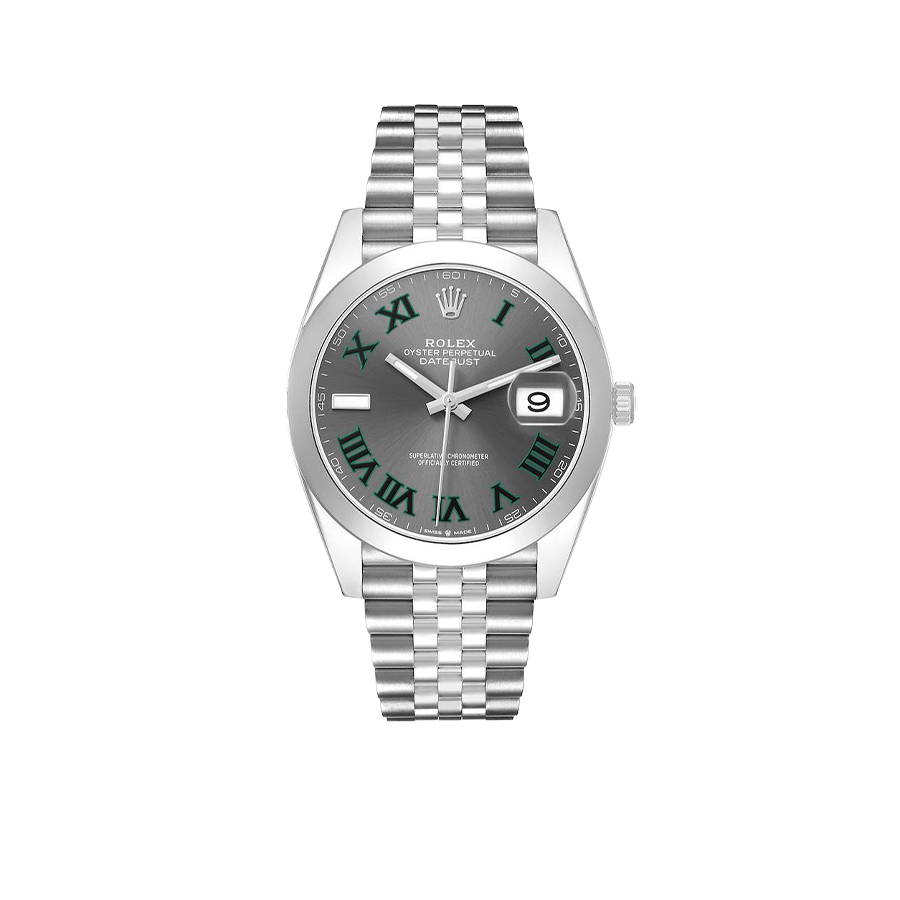 Datejust 41mm Wimbledon Dial Steel Mens Watch 126300