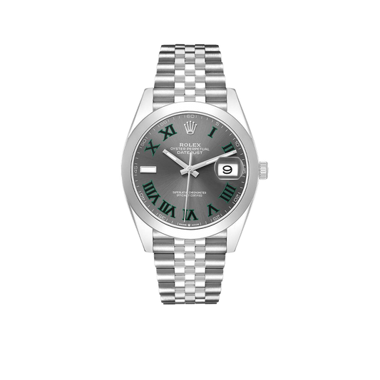 Datejust 41mm Wimbledon Dial Steel Mens Watch 126300