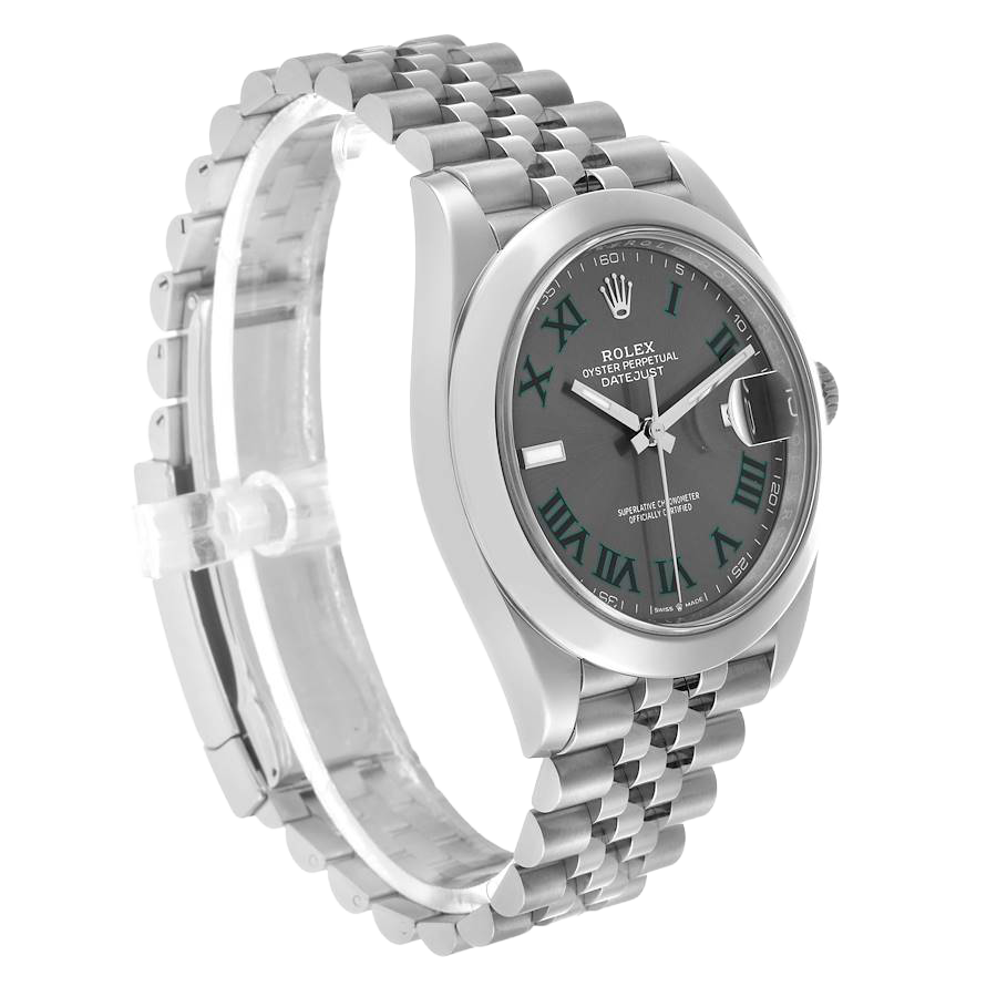 Datejust 41mm Wimbledon Dial Steel Mens Watch 126300
