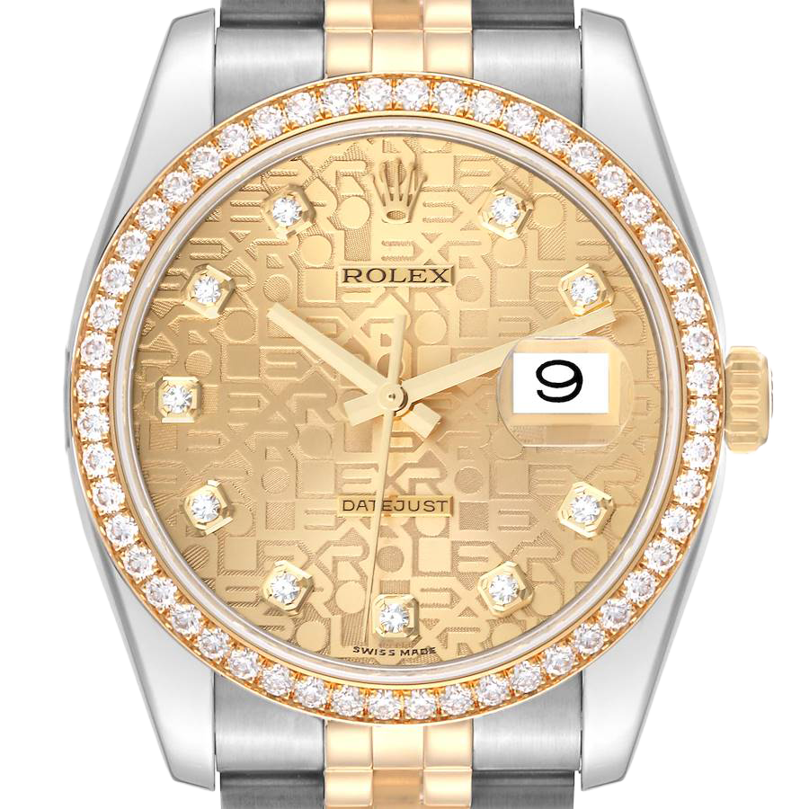 Datejust 36mm Champagne Jubilee Diamond Dial Watch 116243