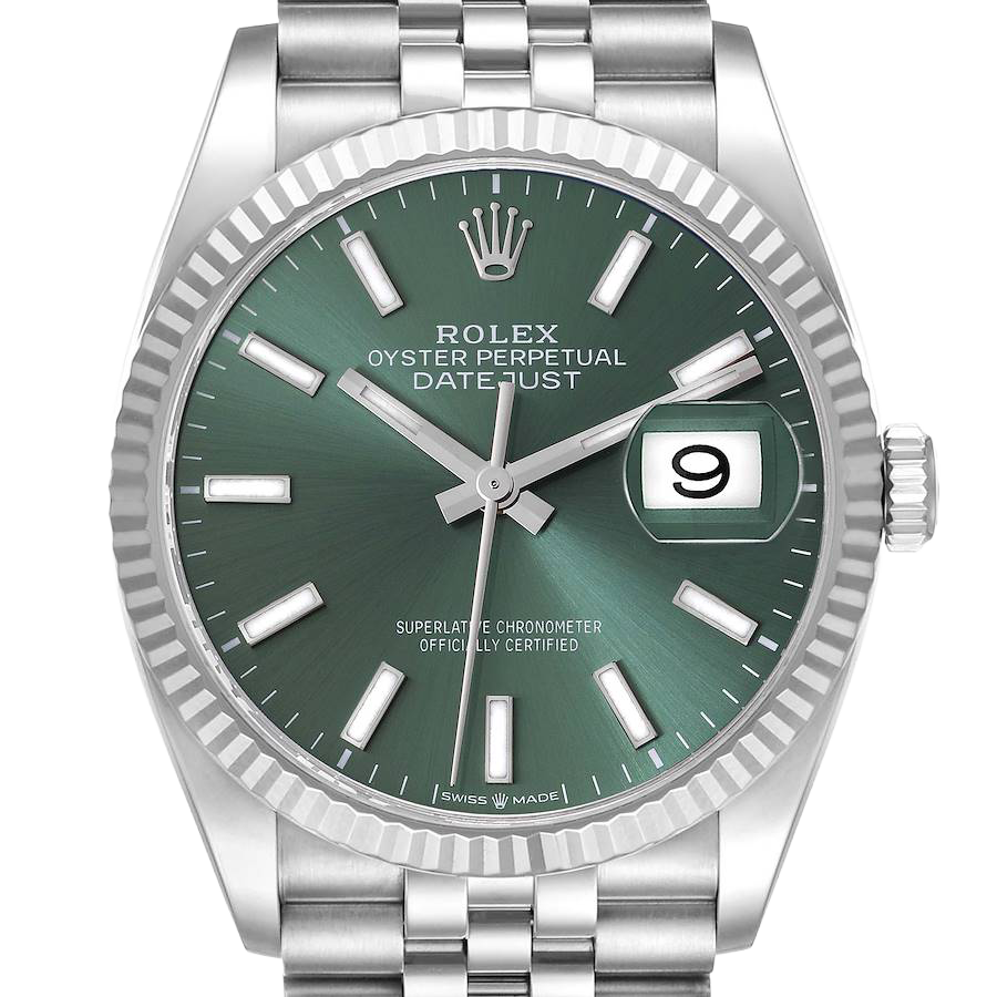 Datejust 36mm Stainless Steel Mint Green Dial Jubilee 126234