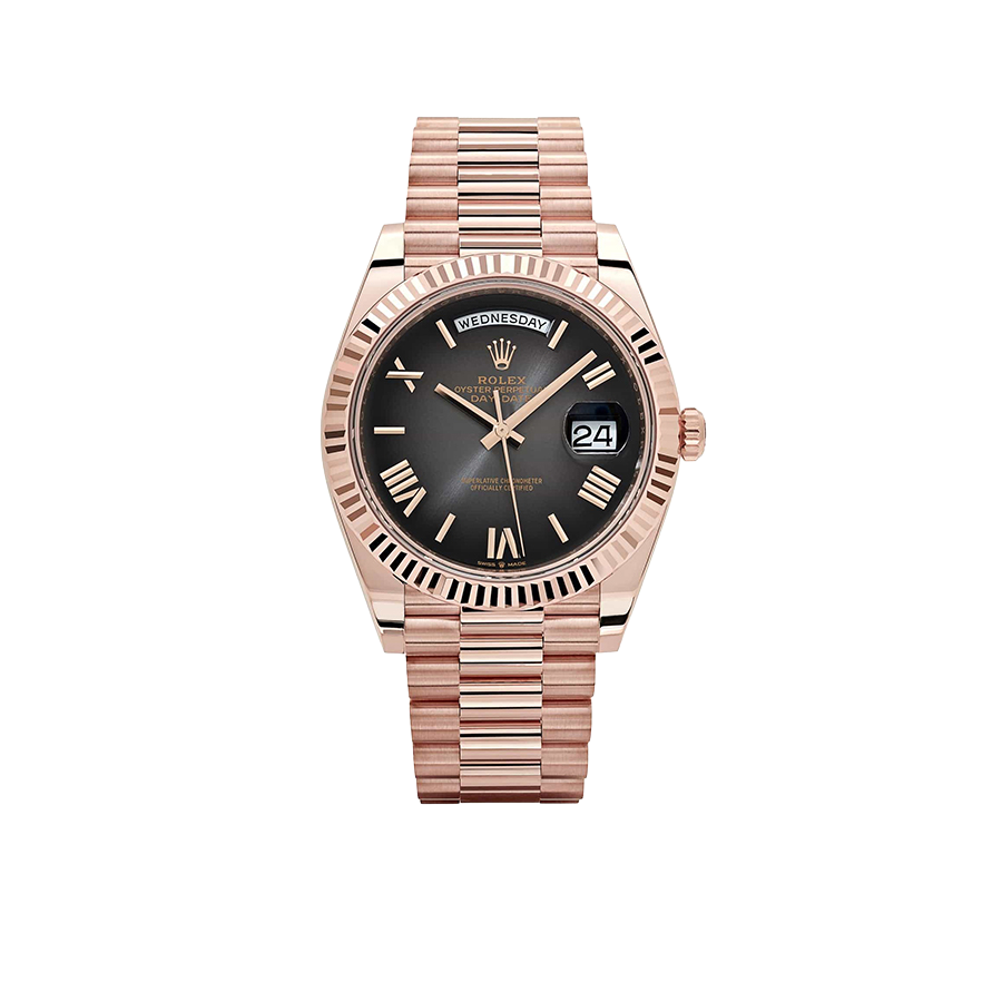 Day-Date 40mm 18K Everose Gold with Slate Ombre Dial 228235