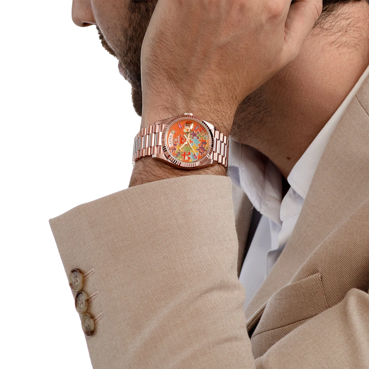 Day-Date 36 128235 'Emoji Puzzle' Rose Gold