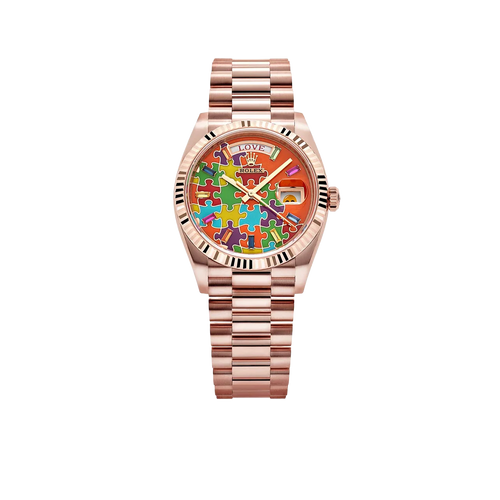 Day-Date 36 128235 'Emoji Puzzle' Rose Gold