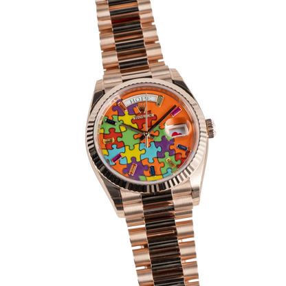Day-Date 36 128235 'Emoji Puzzle' Rose Gold