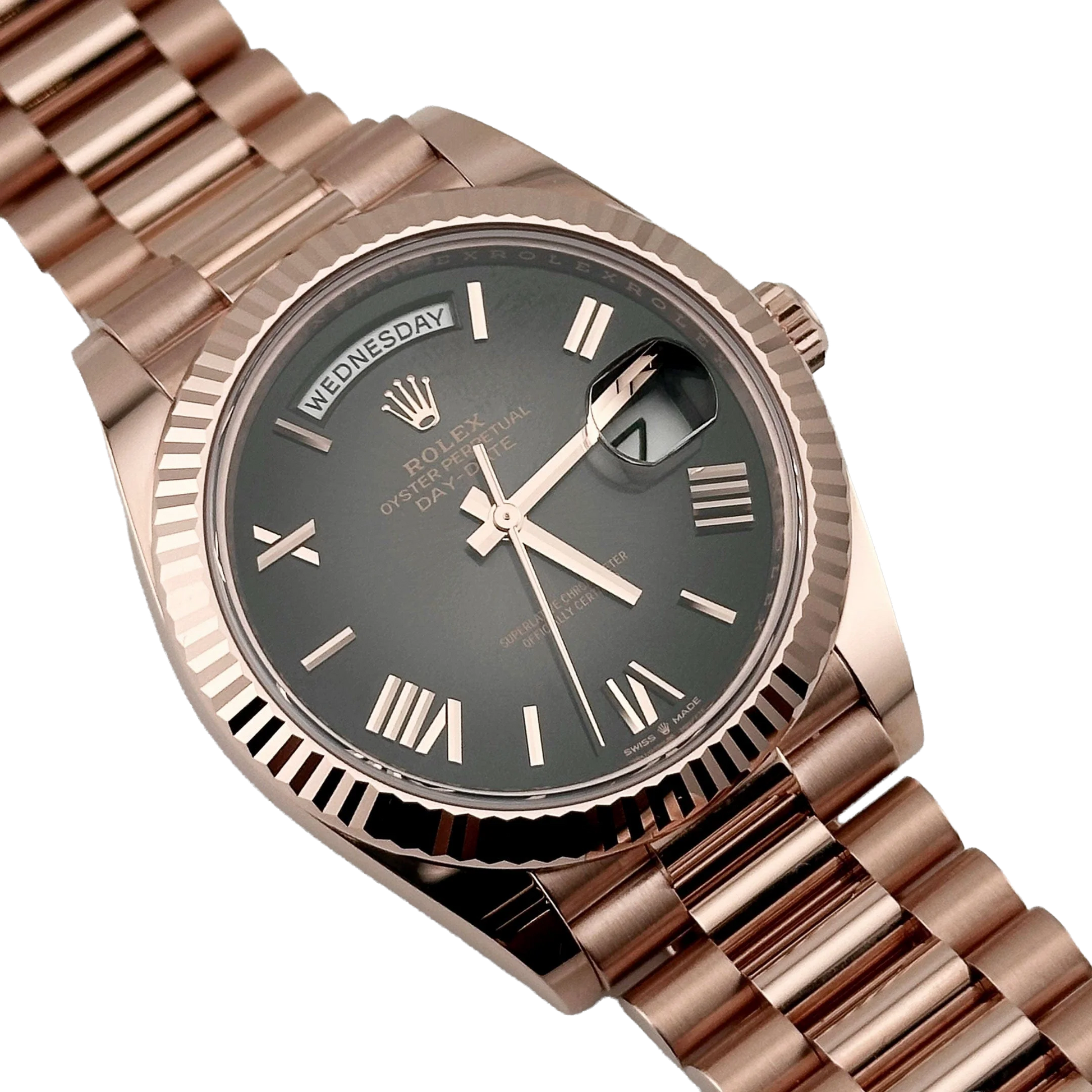 Day-Date 40mm 18K Everose Gold with Slate Ombre Dial 228235