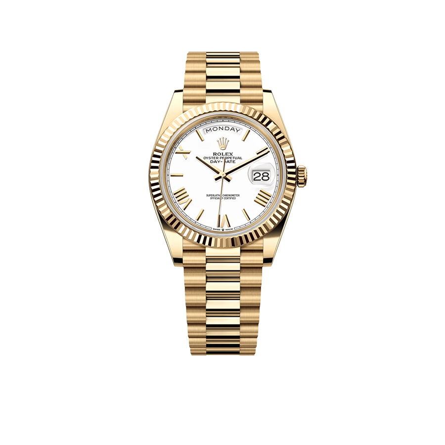 Day-date 40mm President Yellow Gold White Roman Numerals Dial 228238-0042
