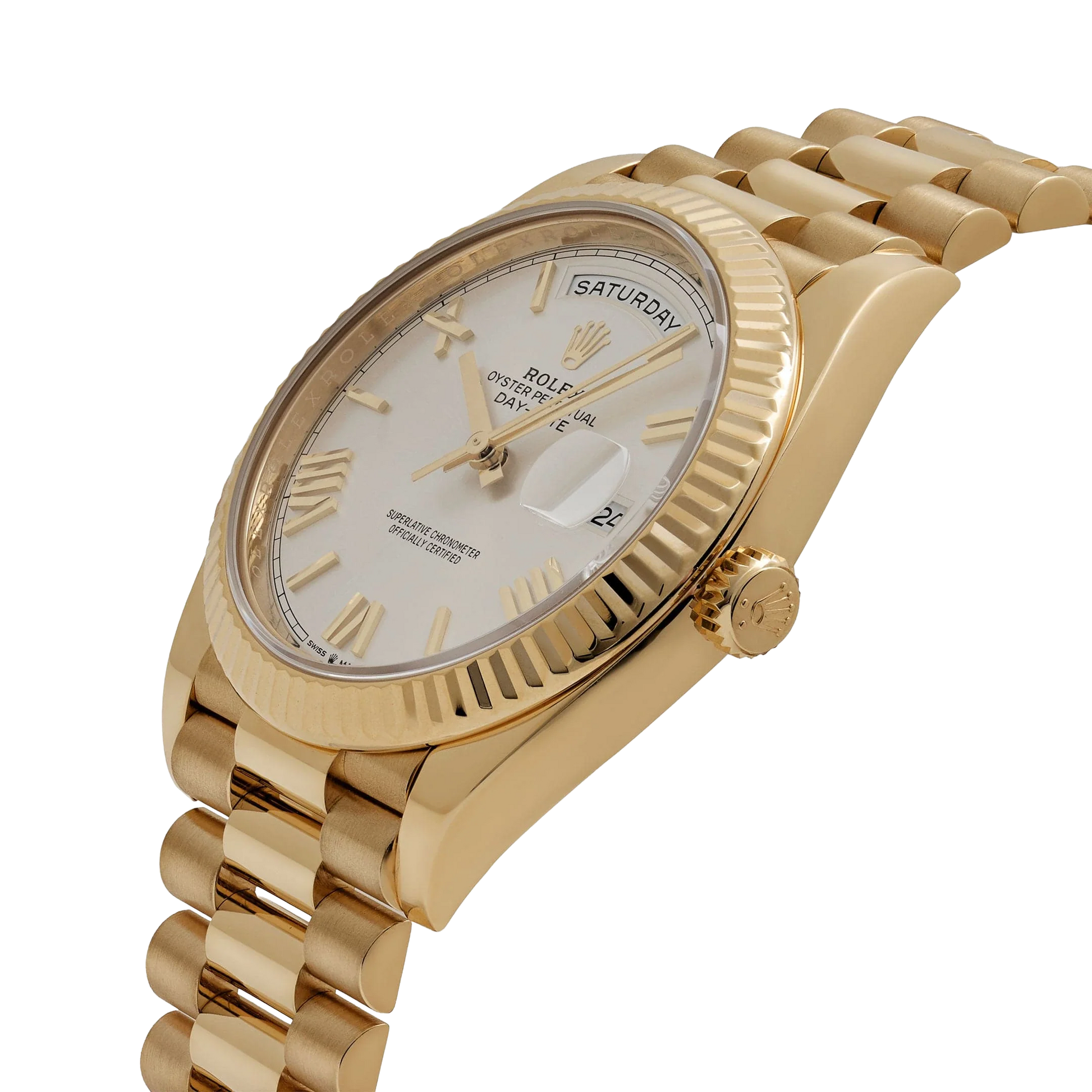 Day-date 40mm President Yellow Gold White Roman Numerals Dial 228238-0042