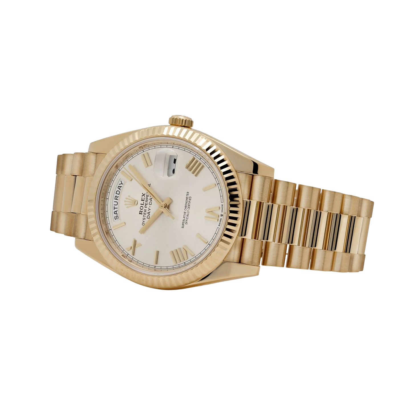 Day-date 40mm President Yellow Gold White Roman Numerals Dial 228238-0042