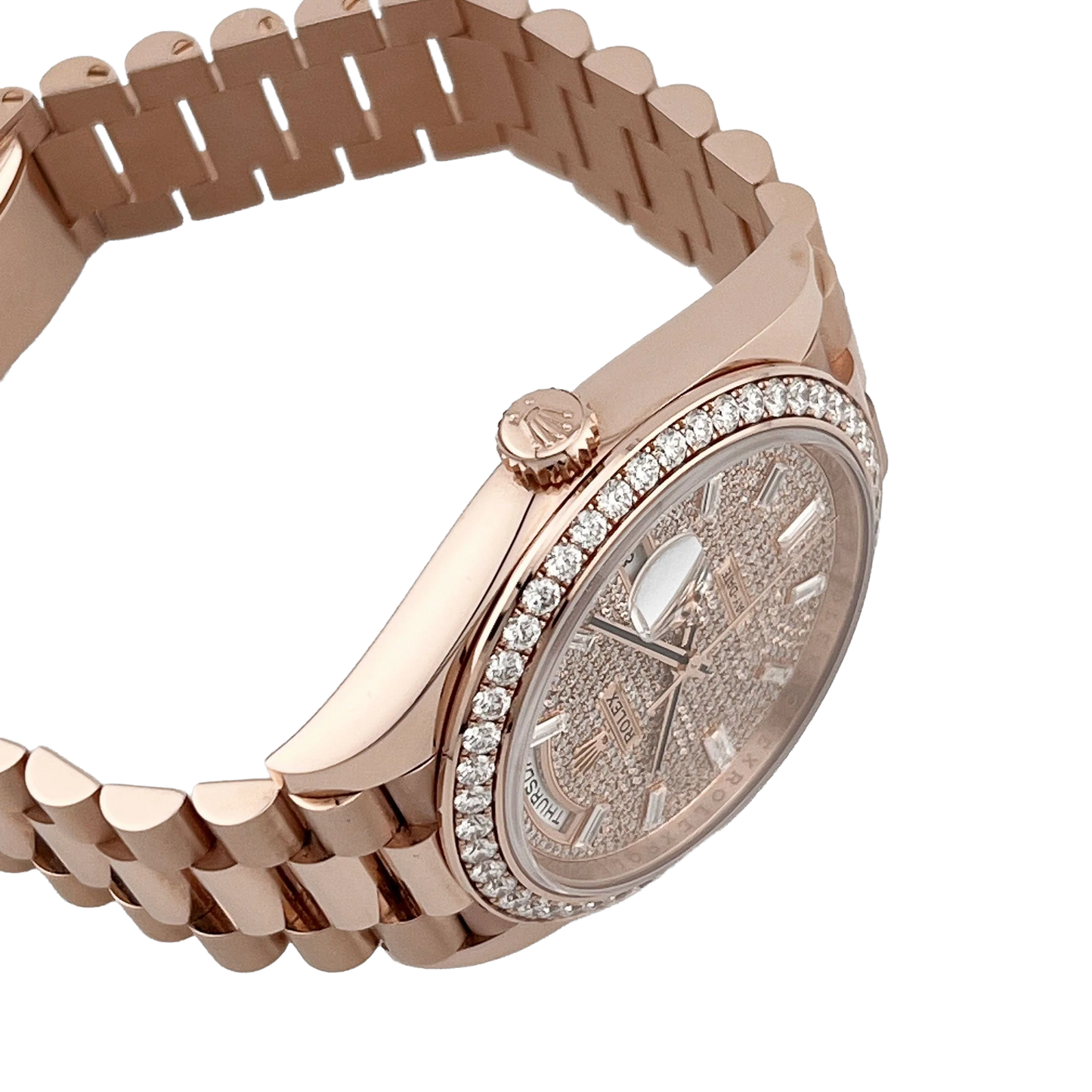 Day-Date 40 228345RBR Rose Gold Diamond Dial Diamond Bezel New 228345rbr-0002