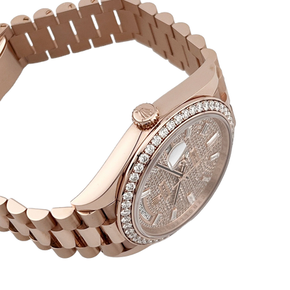 Day-Date 40 228345RBR Rose Gold Diamond Dial Diamond Bezel New 228345rbr-0002