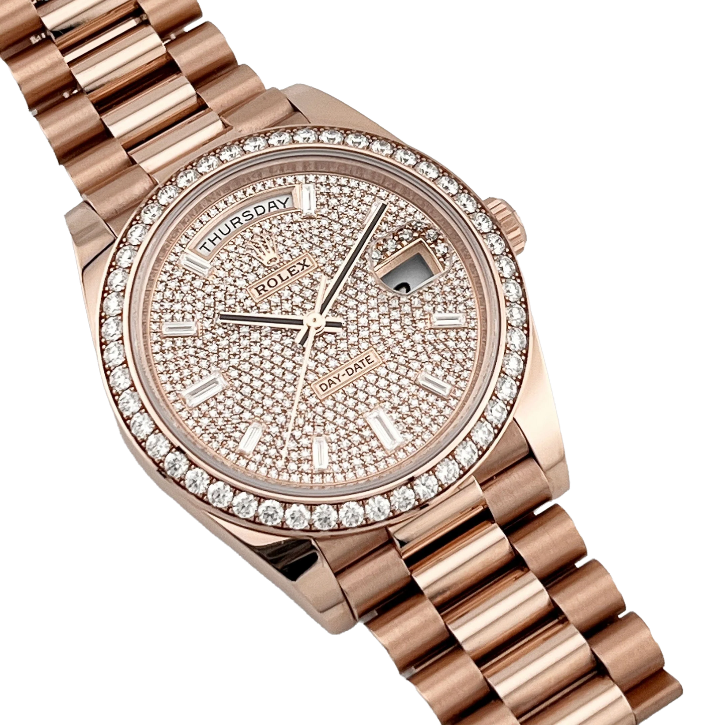 Day-Date 40 228345RBR Rose Gold Diamond Dial Diamond Bezel New 228345rbr-0002
