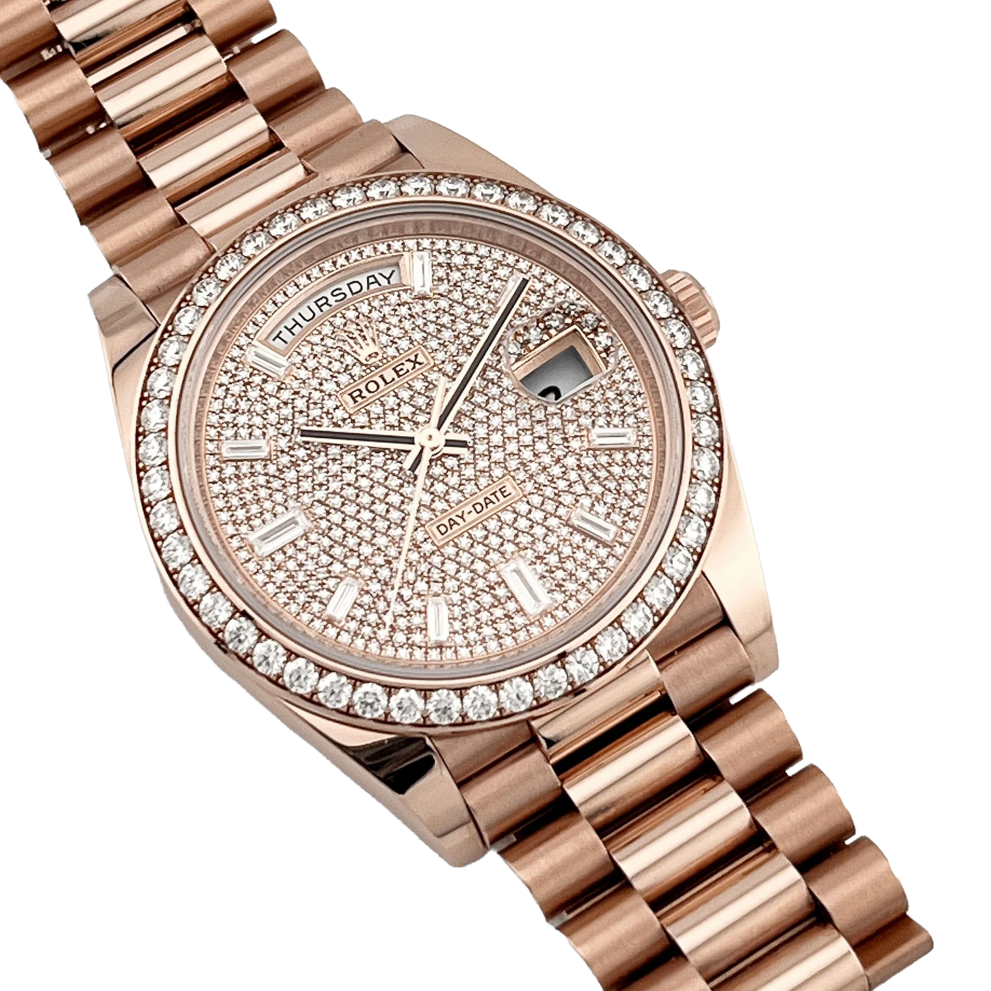 Day-Date 40 228345RBR Rose Gold Diamond Dial Diamond Bezel New 228345rbr-0002