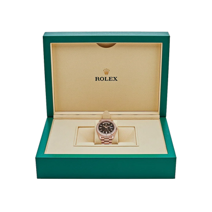 Day-Date 40 228345RBR Rose Gold Eisenkiesel Diamond Dial Diamond Bezel