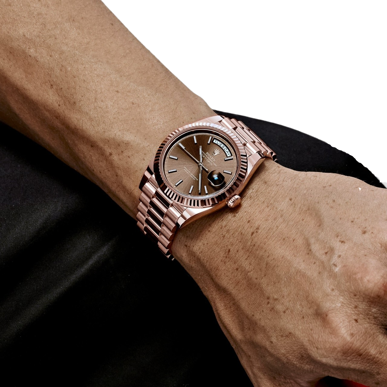 Day-Date 40mm Rose Gold Chocolate Dial m228235-0053