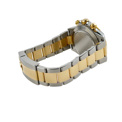 Daytona 40mm Yellow Gold Stainless Steel Black Mother of Pearl Diamond Dial 116503