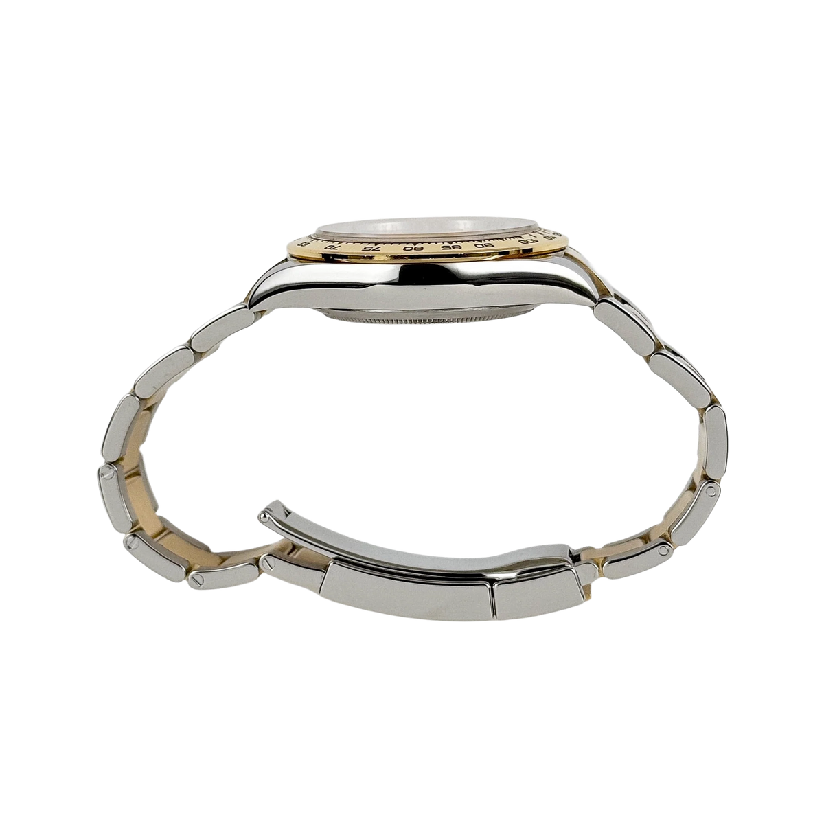 Daytona 40mm Yellow Gold Stainless Steel Black Mother of Pearl Diamond Dial 116503