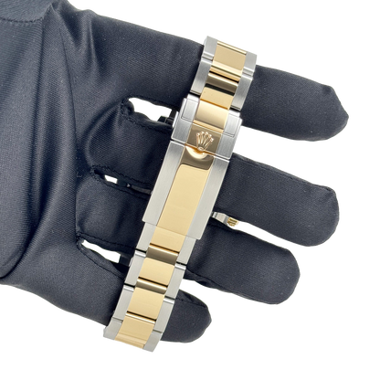 Daytona 40mm Yellow Gold Stainless Steel Black Mother of Pearl Diamond Dial 116503