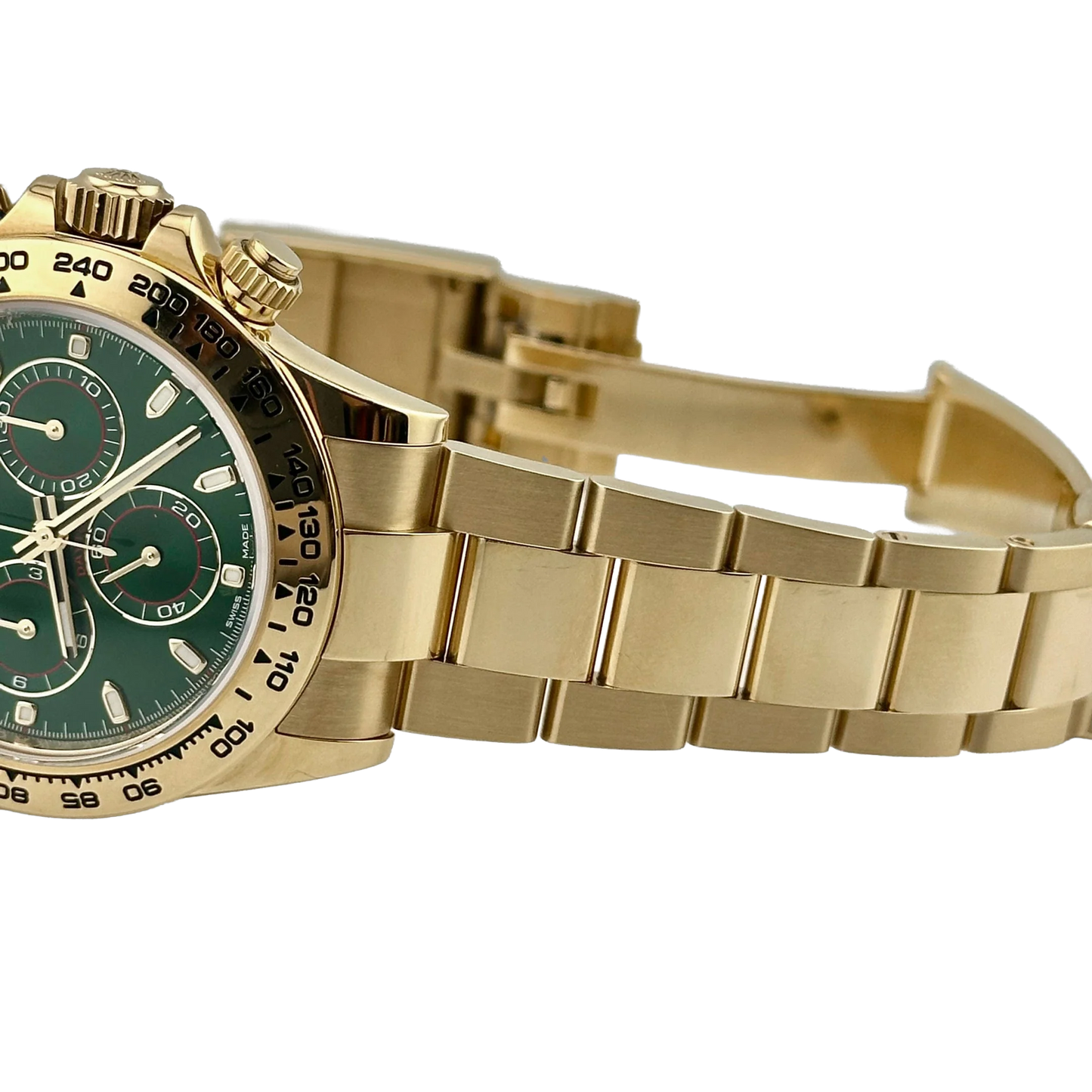 Daytona 40mm Yellow Gold John Mayer Green Dial Mens Watch 116508