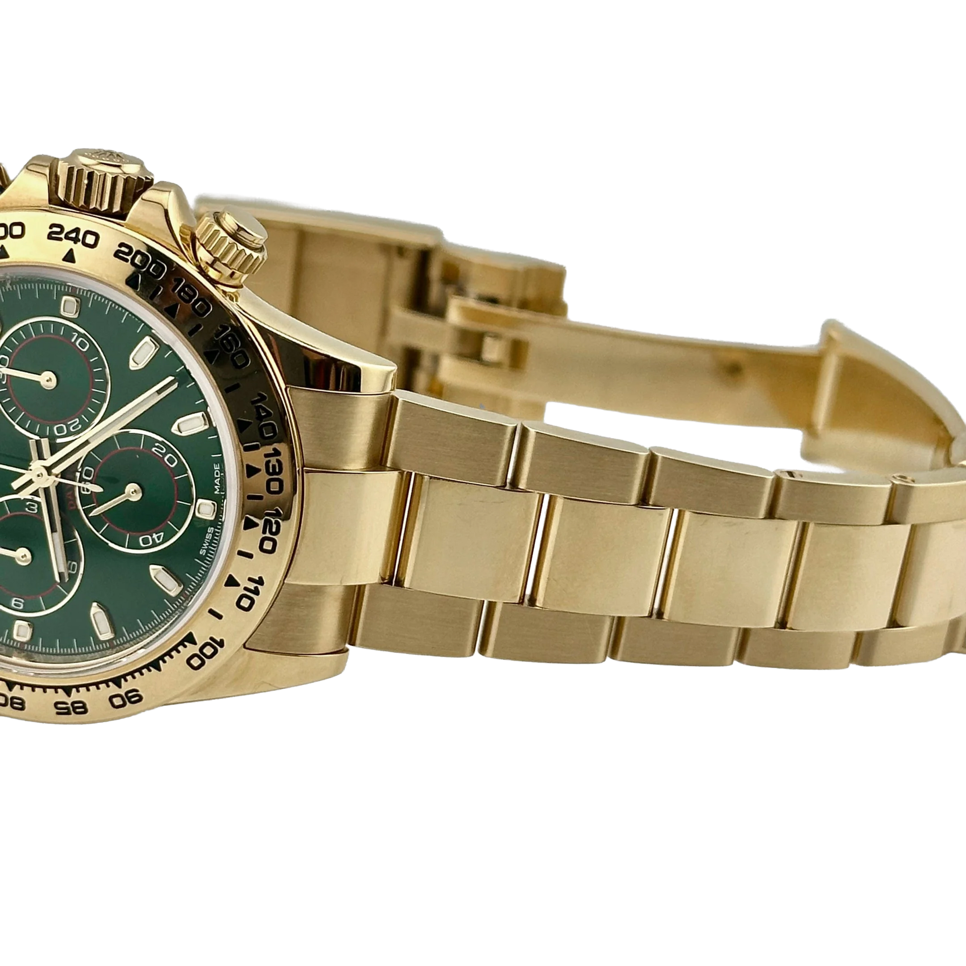 Daytona 40mm Yellow Gold John Mayer Green Dial Mens Watch 116508
