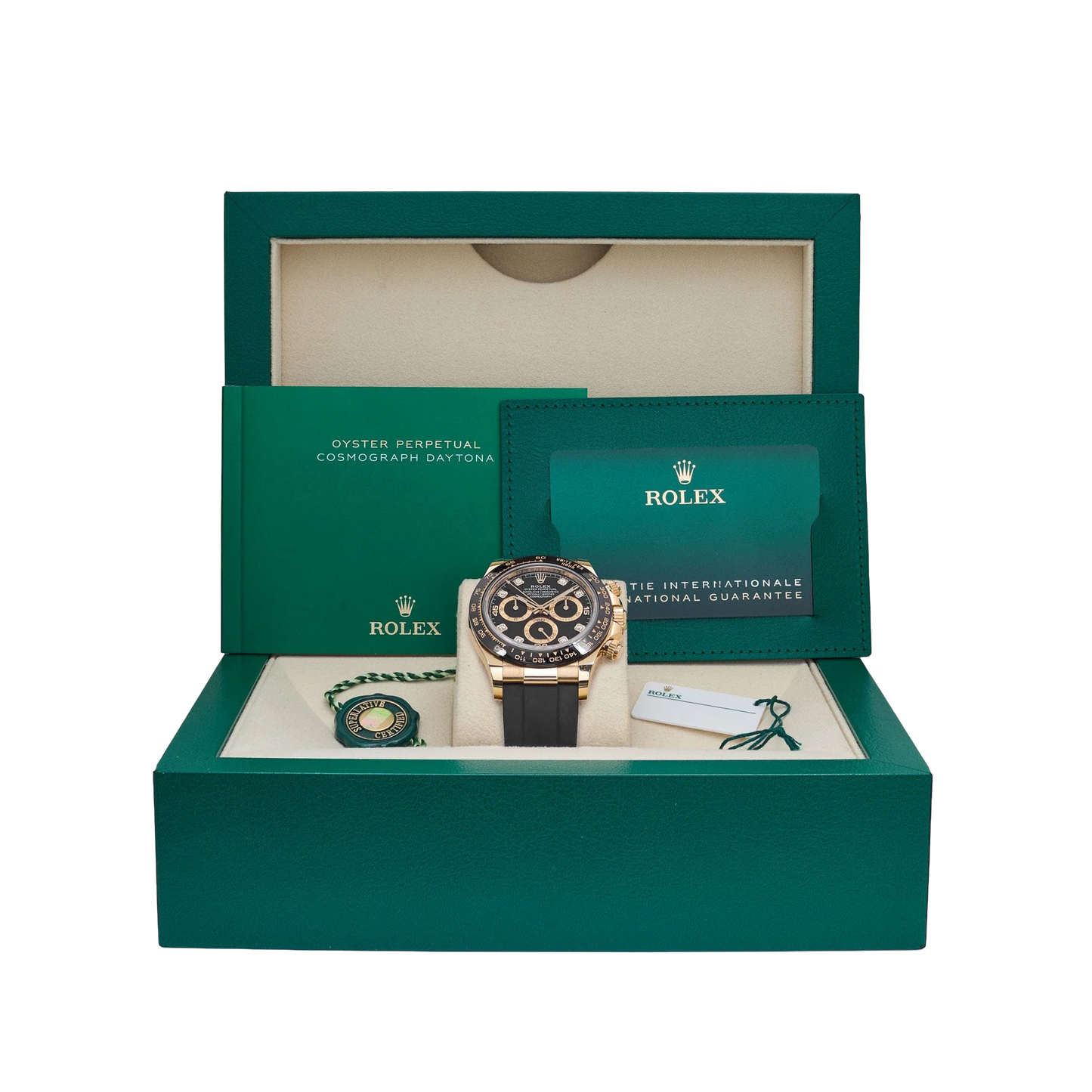 Daytona 40mm Yellow Gold Black Diamond Dial 116518LN
