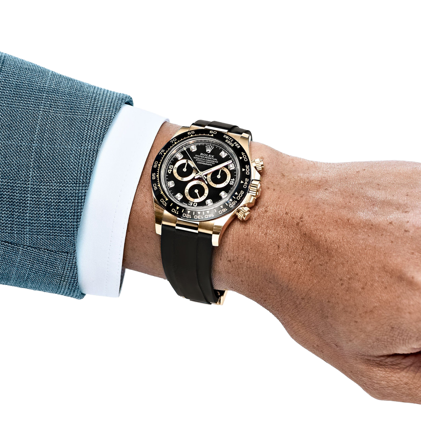 Daytona 40mm Yellow Gold Black Diamond Dial 116518LN