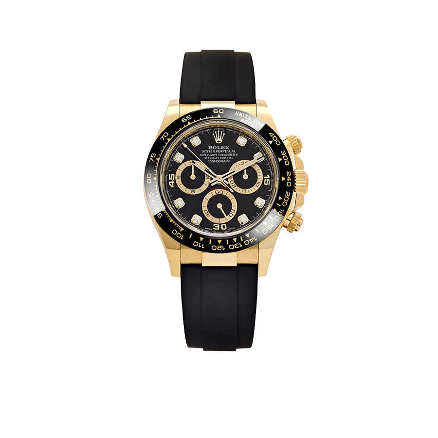 Daytona 40mm Yellow Gold Black Diamond Dial 116518LN