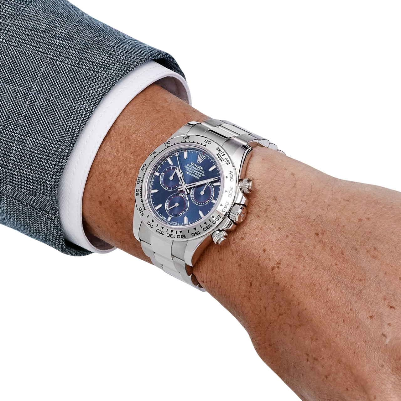 Daytona Blue Dial 40mmWhite Gold Chronograph Mens Watch 126509