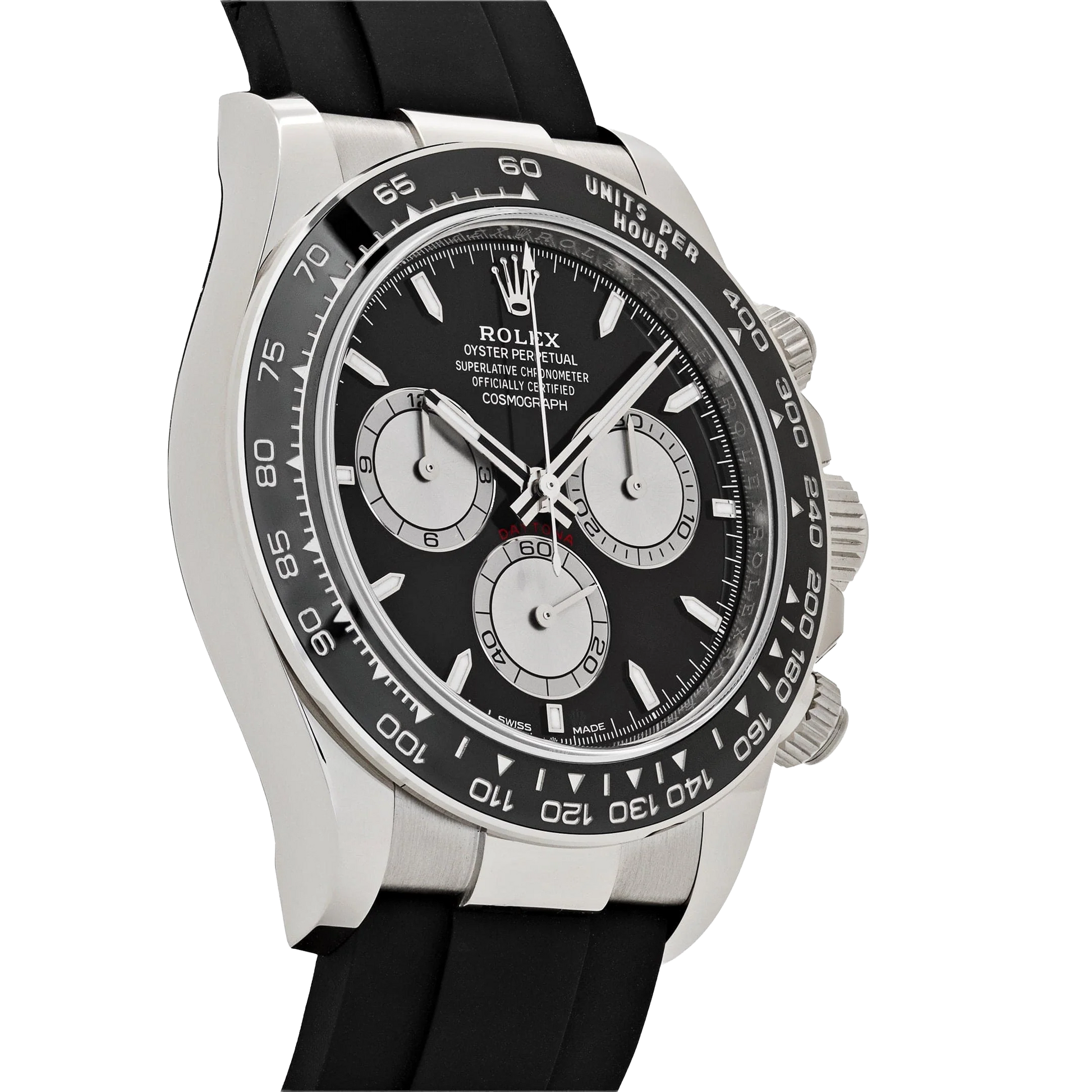 Daytona 40mm Baby Le Mans White Gold Black Dial 126519LN
