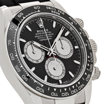 Daytona 40mm Baby Le Mans White Gold Black Dial 126519LN