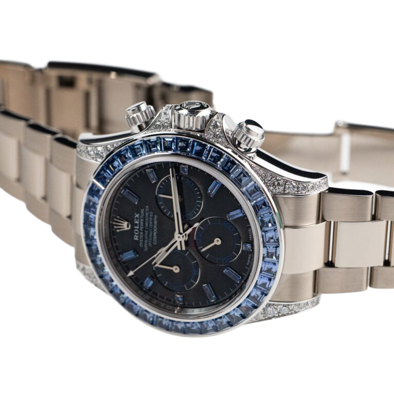 Daytona 40mm 126599TSA White Gold Silver Sheen Obsidian Dial Sapphire Bezel
