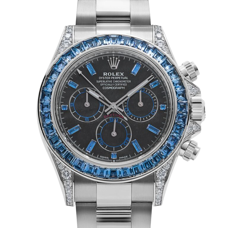 Daytona 40mm 126599TSA White Gold Silver Sheen Obsidian Dial Sapphire Bezel