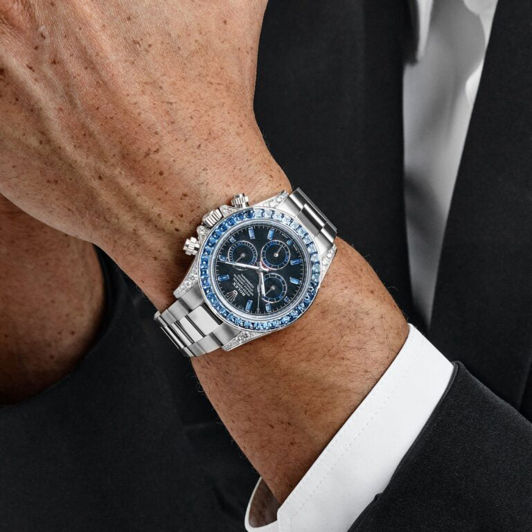 Daytona 40mm 126599TSA White Gold Silver Sheen Obsidian Dial Sapphire Bezel