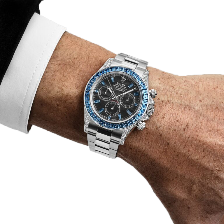 Daytona 40mm 126599TSA White Gold Silver Sheen Obsidian Dial Sapphire Bezel