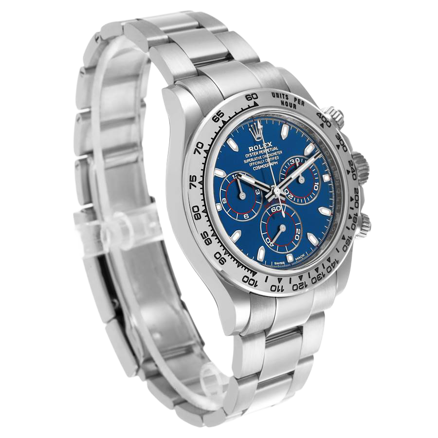 Daytona Blue Dial 40mmWhite Gold Chronograph Mens Watch 116509