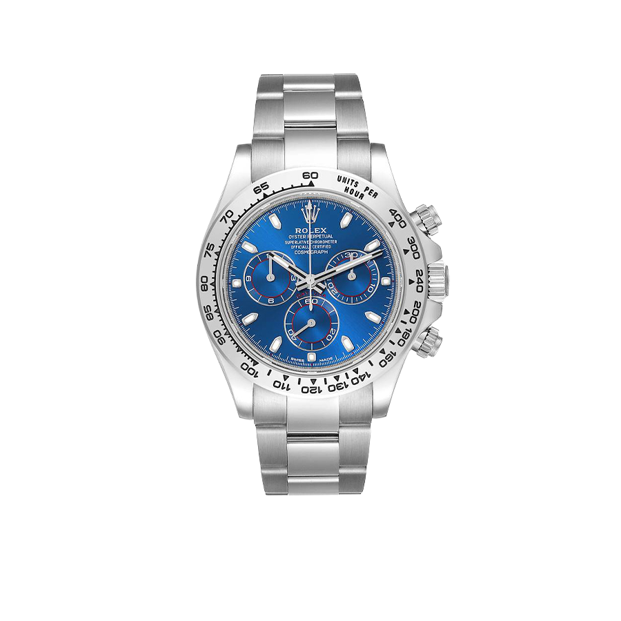 Daytona Blue Dial 40mmWhite Gold Chronograph Mens Watch 116509