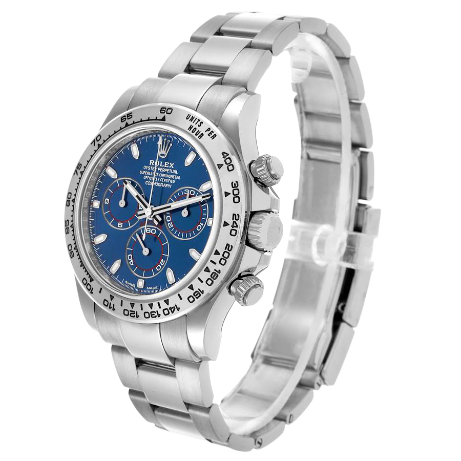 Daytona Blue Dial 40mmWhite Gold Chronograph Mens Watch 116509