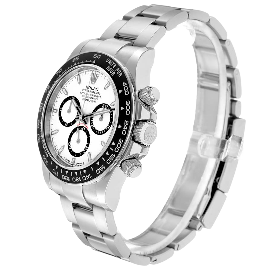 Daytona 40mm Stainless Steel White Panda Dial 126500