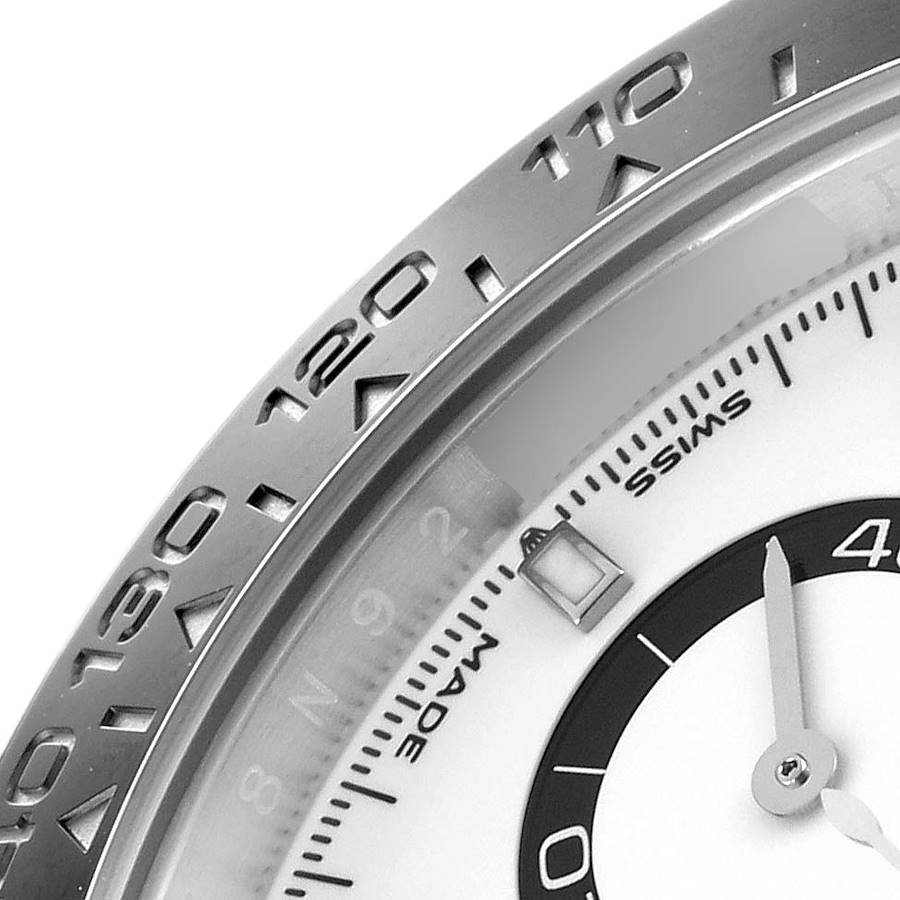 Daytona 40mm Stainless Steel White Panda Dial 126500