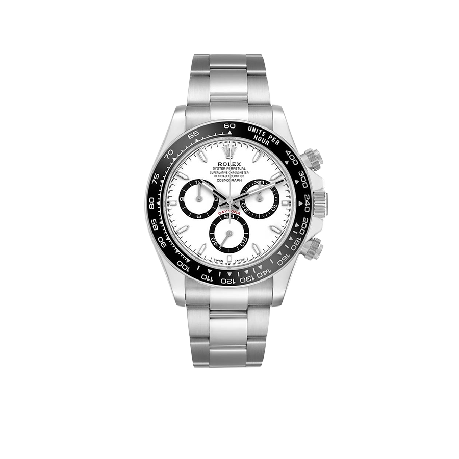 Daytona 40mm Stainless Steel White Panda Dial 126500