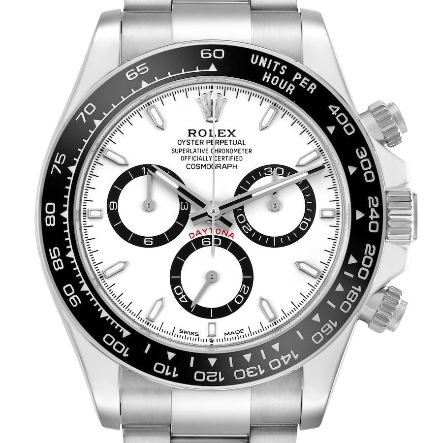 Daytona 40mm Stainless Steel White Panda Dial 126500