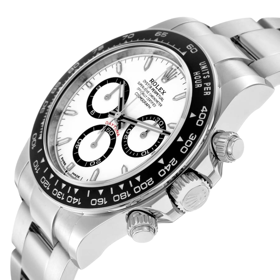 Daytona 40mm Stainless Steel White Panda Dial 126500
