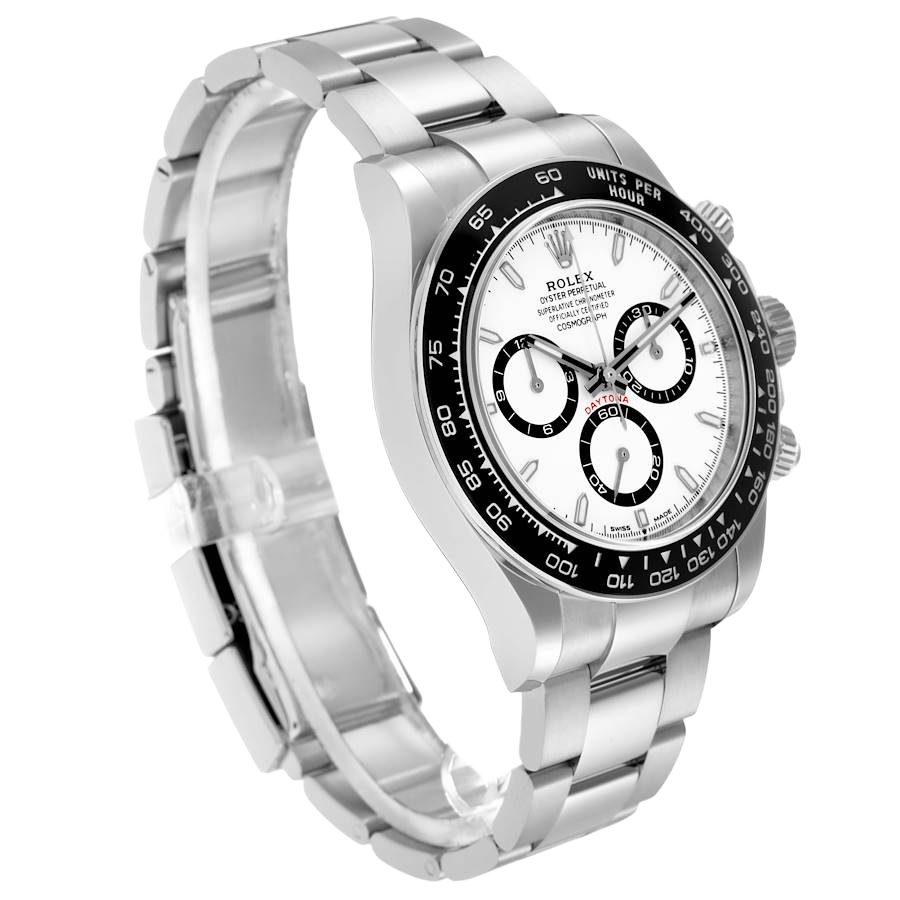Daytona 40mm Stainless Steel White Panda Dial 126500
